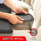 Helteko Carseat Protector with Thickest Padding, 2 Pack Auto Seat Pad from Waterproof & Stain Resistant for Child Baby , Kick Mat Material for Leather and Fabric Seat