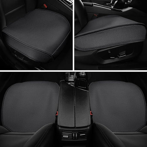 2pcs All-Season Car Seat Wraps Black - Breathable Car Seat Covers with Anti Slip Bottom - Durable Auto Seat Cushions Universal Fit for Vehicles Cars SUV Trucks Front Seats