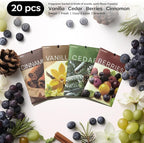 MYARO 20 Packs Cedar Cinnamon Vanilla Berries Potpourri Bag Scent Sachet for Closet Drawer Room Car Home Air Freshener Shoe Odor Elimination