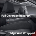 coverdream 2026 Rav4 Seat Covers Custom Fit for 2026 Toyota Rav4 Hybrid (LE,XLE Premium) SUV,Full Set Polyester Car Seat Protector Black