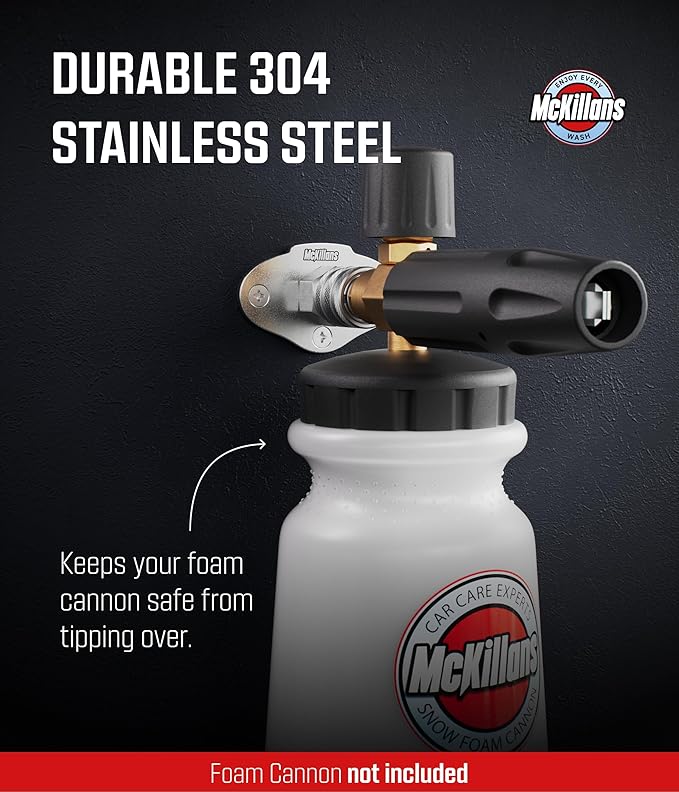 McKillans Automatic Foam Cannon Mount - 304 Stainless Steel - Automatic Quick Connect