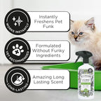 Pet-Pourri Air + Fabric Purrfectly Bamboo Cat & Home Deodorizer Spray, 16 Fl Oz, Up to 800 Uses, Pet Odor Remover with Essential Oils, for Air, Carpet, Urine, Vet Recommended, Bamboo, Jasmine & Pear
