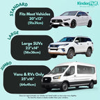 Car Window Shades - Certified 99.79% UVA & 99.95% UVB Sun Protection. Award Winning car Sun Shade for Side Windows. 4 Pack Transparent Shades 20" x 12" - Car Accessories Interior by Kinder Fluff