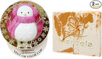 Bath & Body Works Snow Gal Car Visor Fragrance Holder with a Peach Gardenia Sample Soap