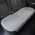 Universal Grey Anti-Slip Rear Car Seat Cover Size S - Faux Linen Bottom Bench Seat Cushion Fits Most of Vehicles Cars Truck SUV Van - Automotive Long Back Seats Protectors with Storage Pocket