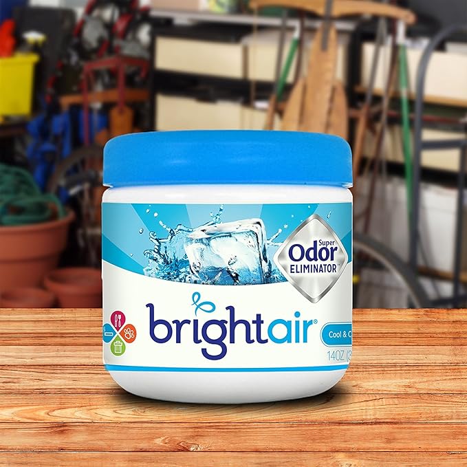 Bright Air Solid Air Freshener and Odor Eliminator, Cool and Clean Scent, 14 Ounces, 2 Pack