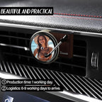 Personalized Customized Photo Car Air Freshener，Double Sided Customized Car Fresheners，Custom Air Fresheners With Picture for Boyfriend、Dad、Mom、Music Lovers.（12pcs Vinyl）