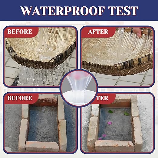 Upgraded Invisible Waterproof Agent Clear as Crystal, Transparent Waterproof Paint for Both Interior and Exterior Use on Rooftops, Bathrooms, and Walls for Leak Prevention and Tight Seal. (17.5OZ)
