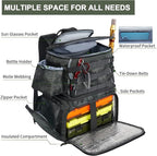 MATEIN Fishing Backpack, Water Resistant Tackle Storage Bag with Rod Holders & Cooler, Fishing Gifts for Men