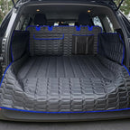 SUV Cargo Liner for Dogs, Waterproof Pet Trunk Cover with Bumper Flap Protector, Non-Slip Scratchproof, Non-Slip Dog Seat Mat for SUVs, Large Size Cargo Liner Universal Fit Blue
