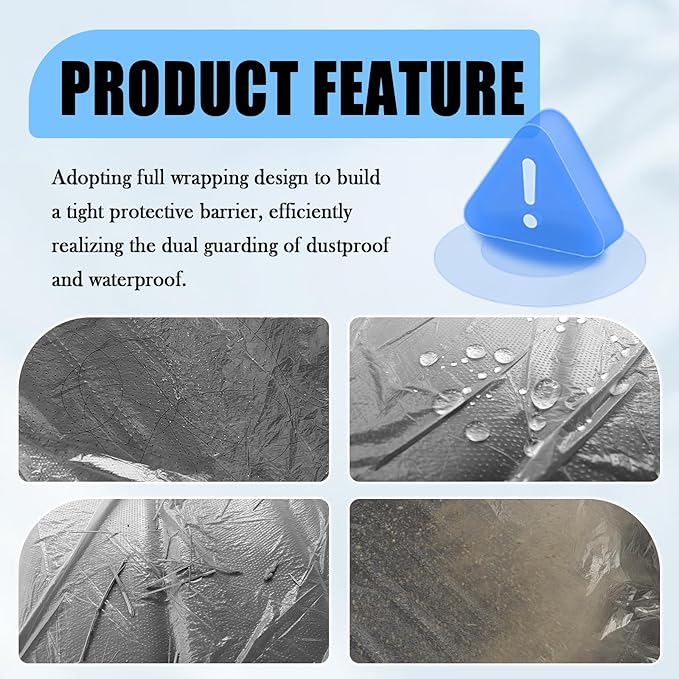 20PCS Plastic Seat Covers for Cars,Full Coverage Disposable Car Seat Covers for Keeping Front and Back Seats Clean,Universal Car Accessories Cars Seats Protector for Most Vehicles
