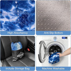 Waterproof Sweating Car Seat Cover for Post Gym Workout, Running, Swimming, Beach and Hiking, Universal Fit Non-Slip Bucket Seat Protector for Cars SUV Trucks, Machine Washable (Tie-Dye Blue)