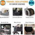 K&H Pet Products Buckle N Go Dog Car Seat for Small Dogs, Waterproof Fabric, Breathable Mesh Sides, Adjustable Seat Belt Leash, Carseat for Small Pets, Car Seat Carrier - XS 16 X 14 X 14in