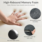Exclusivo Mezcla Memory Foam Seat Cushion, Ergonomic Tailbone Pain Relief Cushions, Non-Slip Seat Pad for Office Chair and Car Seat, Black