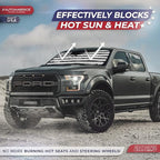 Autoamerics 1-Piece Windshield Sun Shade Gray Camo American Flag USA Design - Foldable Car Front Window Sunshade for Most Sedans SUV Truck - Blocks Max UV Rays and Keeps Your Vehicle Cool - Medium