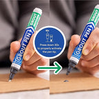 Grout Pen Dark Grey Tile Paint Marker: Waterproof Grout Paint, Tile Grout Colorant and Sealer Pen - Dark Grey, Narrow 5mm Tip (7mL) - 3 Pack