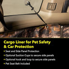 Meadowlark Premium SUV Cargo Liner for Dogs, Waterproof Pet Cargo Cover with Bumper Flap Protector, Durable Non-Slip, Universal Fit for SUVs, Sedans & Vans (74"" L x 41"" W) Brown