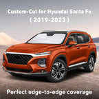 EcoNour Windshield Sunshade Compatible for Hyundai Santafe 2019-2021 2022 2023, Sun Visor for Front Windshield & Window Sun Shade Cover, UV Heat Blocker & Protector, Car Accessories