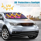 Funny Raccoon Car Windshield Sun Shade Foldable Sunshade Front Window Cover Sun Visor Protector Accessories (59x27.5 inches)