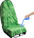 Waterproof Sweating Car Seat Cover for Post Gym Workout, Running, Swimming, Beach and Hiking, Universal Fit Non-Slip Bucket Seat Protector for Cars SUV Trucks, Machine Washable (Tie-Dye Green)
