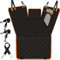 Dog Hammock for Car with Mesh Window - Tesla Model 3, SUV, Sedan, Waterproof Heavy Durable Hammock, Scratch Proof Nonslip with Seatbelt and Side Flaps, Dog Car Seat Cover for Pets