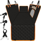 Dog Hammock for Car with Mesh Window - Tesla Model 3, SUV, Sedan, Waterproof Heavy Durable Hammock, Scratch Proof Nonslip with Seatbelt and Side Flaps, Dog Car Seat Cover for Pets