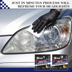 Demissle 21 Pcs Headlight Restoration Kit Includes 10 Remover Wipes 10 Coating Wipes 1 Glove Headlights Cleaner Kit for Restores Clarity Removes Yellowing Oxidation Cars Trucks Motorcycles