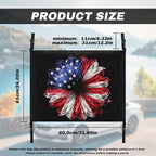NDISTIN Sunflower Car Ceiling Cargo Net Pocket with Zipper American Flag Car Roof Storage Bag with Adjustable Buckle Easy Install Car Ceiling Storage Net for Truck SUV Van
