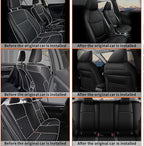AOMSAZTO Car Seat Covers for Toyota Corolla 2020 2021 2022 L,LE, Car Seat Cover Full Set Waterproof, Custom Fit Full Set Faux Leather Black