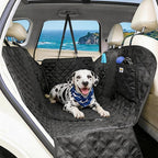 PETTALK Deluxe Double Side Dog Car Seat Cover Back Seat, Waterproof Seat Cover Hammock, Reversible,Heavy Duty,Anti Scratch,Durable Soft Pet Large Dog Cover Protector for Cars SUVs Trucks,User Friendly