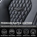 Coverado Car Seat Covers Full Set, Black Seat Covers, Automotive Car Seat Cover, Car Seat Cushion, Car Seat Covers Front Seats Back Seat Covers, Car Seat Protector Universal Fit Most Cars