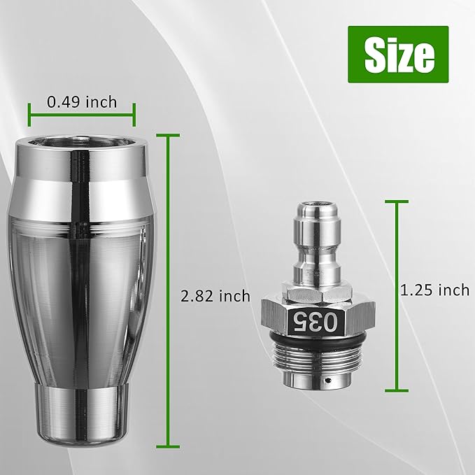 JOEJET Turbo Nozzle Pressure Washer, Rotating Pressure Washer Nozzle with 1/4" Quick Connect, 7 Spray Nozzle Tips with Nozzle Holder, 3000 PSI, Orifice 3.5