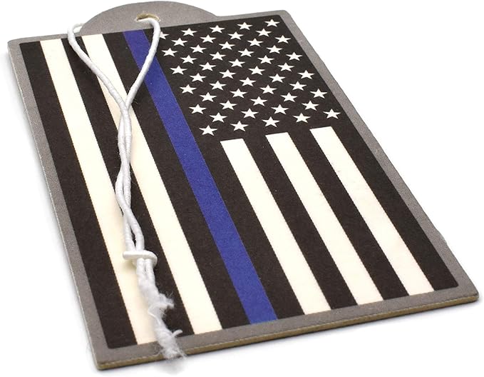Elektroplate Police Thin Blue Line USA Flag Automotive Air Fresheners for Vehicles | New Car Scent (24-Pack) | Made in the USA