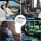 Car Headrest Memory Foam Neck Pillow for Driving with Leather Cover Soft Comfortable Seat Head Pillow Cushion for Most Cars SUV Sedan Home Office Off-White (Beige) (1PC)