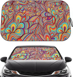 Windshield Sun Shade - Car Windshield Sun Shade for UV Protecion Heat Reduction 2026 Sun Visor for Car Interior (55"x31.5")