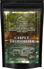 Lapew Spa Serenity Carpet Deodorizer Powder - Pet Safe Freshener for Vacuuming | Scented Odor Eliminator for Home | 16 oz