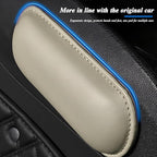 Mandark Car Knee Cushion Pad, Leather Memory Foam Vehicle Door Armrest Pillow for Leg Elbow, Comfort Auto Interior Center Console Thigh Support Mat Accessories, Universal for Most Cars (Beige)