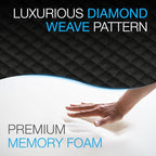 Brookstone BK1209 - Luxurious Lumbar Support Pillow for Car or Office Chair, Back Cushion with Premium Grade Memory Foam, Breathable and Washable Cover, Adjustable Strap