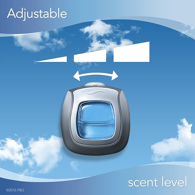 Febreze Air Freshener, Car Vent Clip Air Freshener, Heavy Duty Air Freshener, Crisp Clean Air Freshener