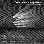 CAR PASS Breatherable Air Mesh Car Seat Covers Full Set, 3D Foam Back Support Automotive Seat Covers, All Season Car Seat Cover Fit Automotive,SUV,Sedan,Van, Airbag Compatible (Black)