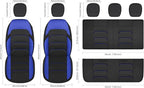 CAROMOP 3D Air Mesh Car Seat Covers Full Set,Breathable and Durable Seat Covers for Cars,Split Bench Compatible,Universal Fit for SUV,Vans,sedans, Trucks, Automotive Interior Covers(5-Seat Black/Blue)