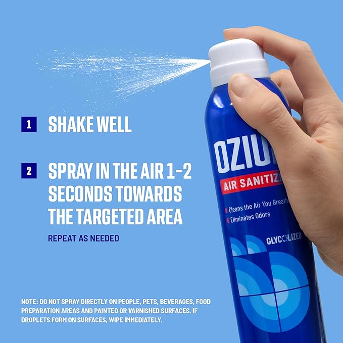 Ozium Air Sanitizer Spray - Room Odor Eliminator for Home, Car, and Office - Citrus - 8 oz Can - 1 Pack
