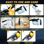 Cordless Vacuum Compatible with DeWalt 20V Battery, 5 in 1 Brushless Vacuum Cleaner with 50KPA 500W Powerful Motor, 50 CFM Portable Hand Vacuum for Home Wood Floor, Carpet, Car (Battery Not Included)