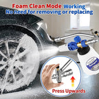 Pressure Washer Extension Wand Dual-Connector Tool, 1/4 Inch Quick Connect Switch Double Tip Attachment for Foam Cannon, Power Washer Extension Cleaner Accessory for Home, Boat and Car Washing