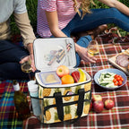 Cooler Bag Insulated Picnic Bag Large Lunch Box Reusable Tote Bag Soft Sided Portable Beach Cooler Grocery Camping