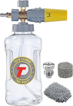 Tool Daily Foam Cannon, Adjustable Foam Blaster, Snow Foam Lance with M22 and 1/4 Inch Quick Connect, Additional Orifice Nozzle 1.1mm, 1.5 Liter