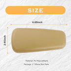 OFBAND 2PCS Elbow Pad Arm Rest, Soft Leather Arm Rest Pillow with One-Piece Molding for Comfortable Support, Universal Car Accessories, Knee Cushion, Door Armrest Pads (Beige)
