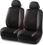 Skechers Air-Cooled Memory Foam Seat Covers,Mesh Thick Car Seat Covers,Piping Leather Car Seat Covers Front Seats,Airbag Compatible,Automotive Comfort Universal FitMost Cars,Vans,Truck,SUV,Orange