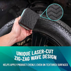 Chemical Guys Wonder Wave Durafoam Tire Shine Applicator Pads - Foam Pads for Applying Tire Dressings, Protectants, Wax, Polish and Car Detailer Products for Trucks and SUVs -, 2 Count (Pack of 4)
