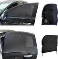 Car Window Screens for Side Windows, OUTTDID 4 Pack Side Window Sun Shades,Stretchy Mosquito Net Cover Fit Cars SUVs - Front & Rear